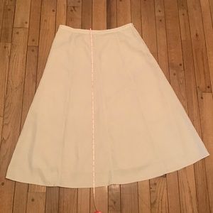 Christopher & Banks linen tan skirt. Size 10.